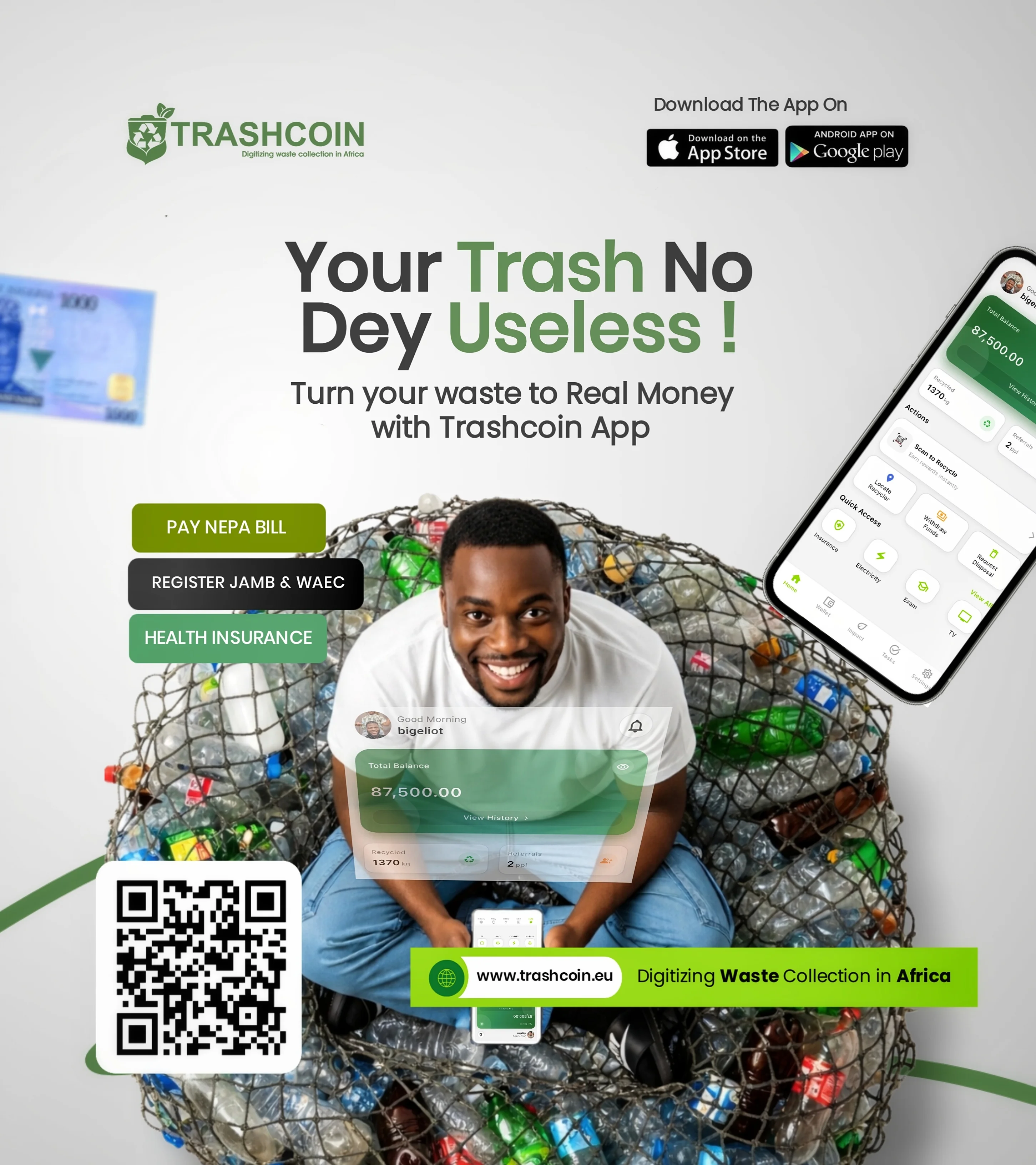 Turn your waste to Real Money with Trashcoin App